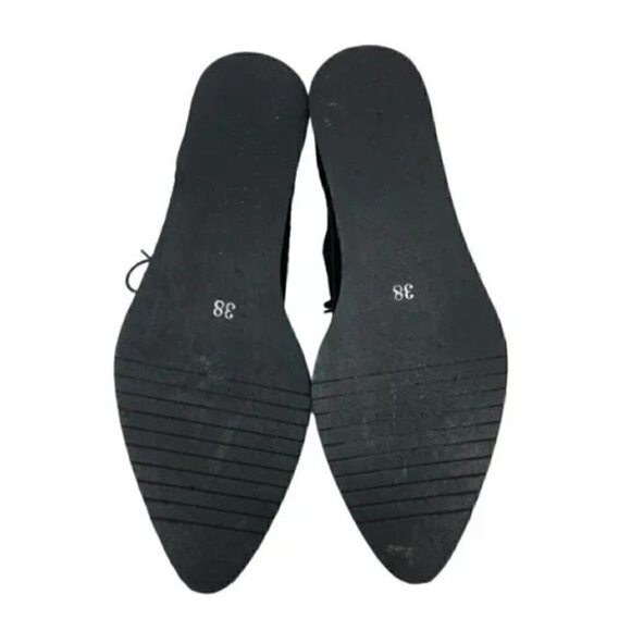 Imelda Black Calf Hair Leather Pointed Toe Platform Sneaker Shoes - Size 7.5 - Picture 6 of 7